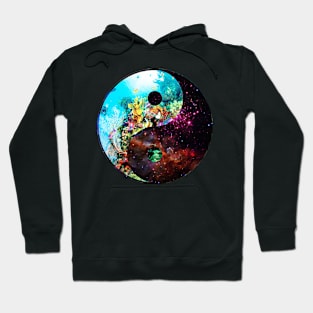 Yin Yang - deep space/deep ocean Hoodie